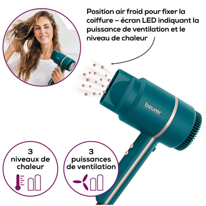 Sèche Cheveux BEURER HC35 2000W - Bleu