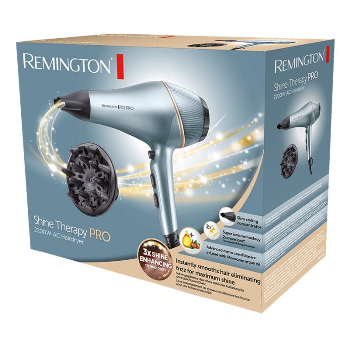 Sèche Cheveux REMINGTON Shine Therapy Pro AC9300 - Bleu