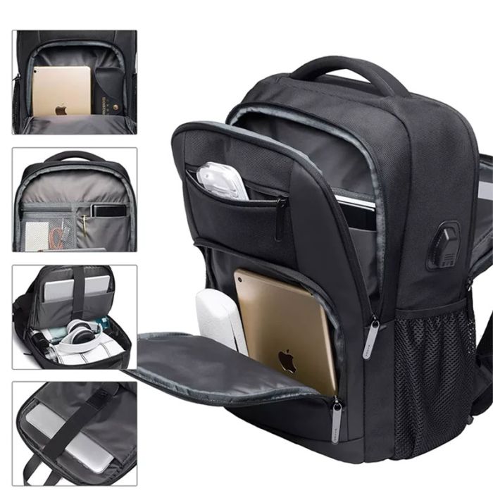 Sac à Dos BANGE BG079 Pour Pc Portable 15.6'' Avec Port USB - Noir