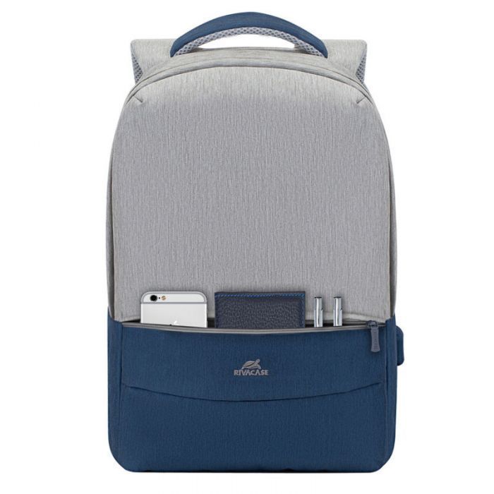 Sac à dos RIVACASE Pour PC Portable 15.6'' - Gris & Bleu (7562)