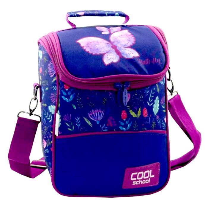 Sac à Goûter ISOTHERME COOL SCHOOL Ergo Butterfly - Bleu&Rose