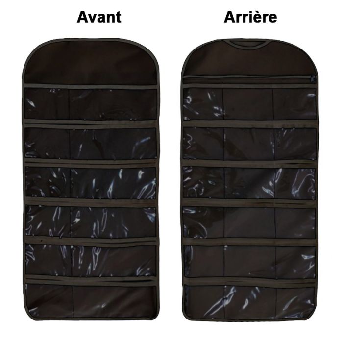 Sac Suspendu de Rangement Double Face Pour sous-vêtements - Noir