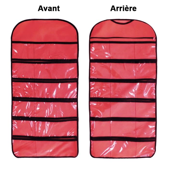 Sac Suspendu de Rangement Double Face Pour sous-vêtements - Rouge