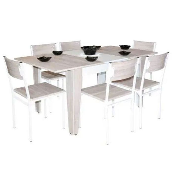 Table SOTUFAB Extensible 130/170 x 90 - Chène Brut & Blanc