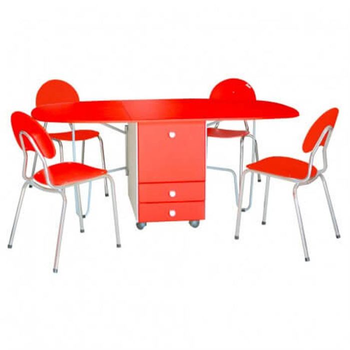 Table SOTUFAB Rabattable GM 180x90 PVC - Rouge