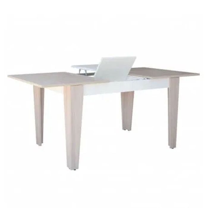 Table SOTUFAB Extensible 130/170 x 90 - Chène Brut & Blanc