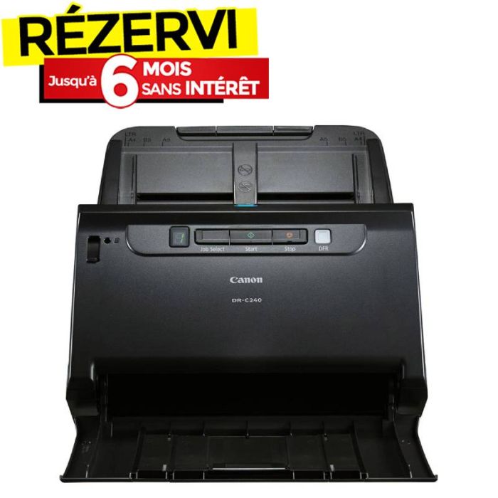 Scanner de bureau CANON DR-C240 A4 - Noir(DR-C240)