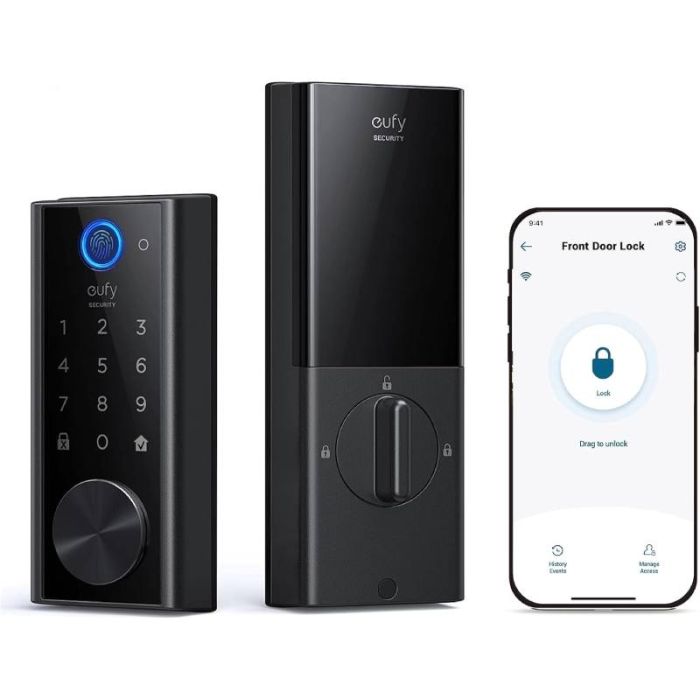 Serrure intelligente EUFY WI-FI à empreinte digitale T85201