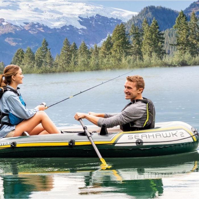 Set Bateau Gonflable INTEX Seahawk 2 Pour 2 Personnes