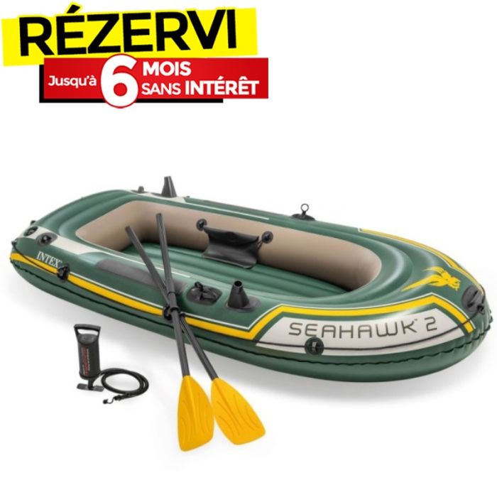 Set Bateau Gonflable INTEX Seahawk 2 Pour 2 Personnes
