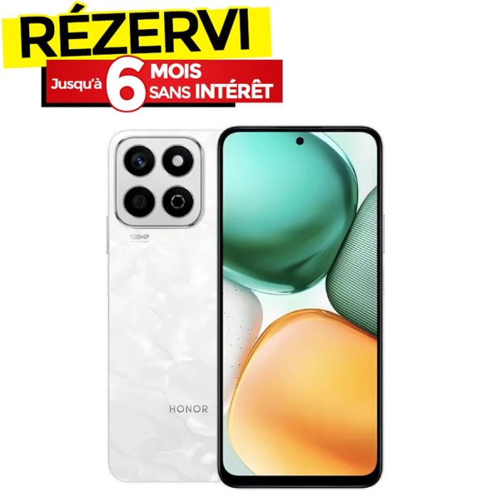 Smartphone HONOR X7C 8Go 256Go - Blanc