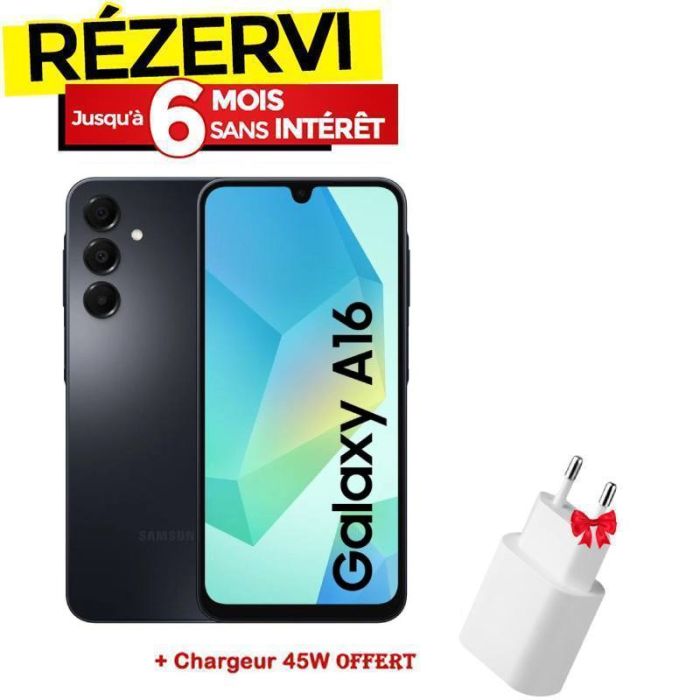 Smartphone SAMSUNG GALAXY A16 6Go 128Go - Noir