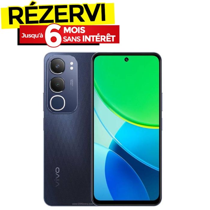 Smartphone VIVO Y19s 4Go 128Go - Noir