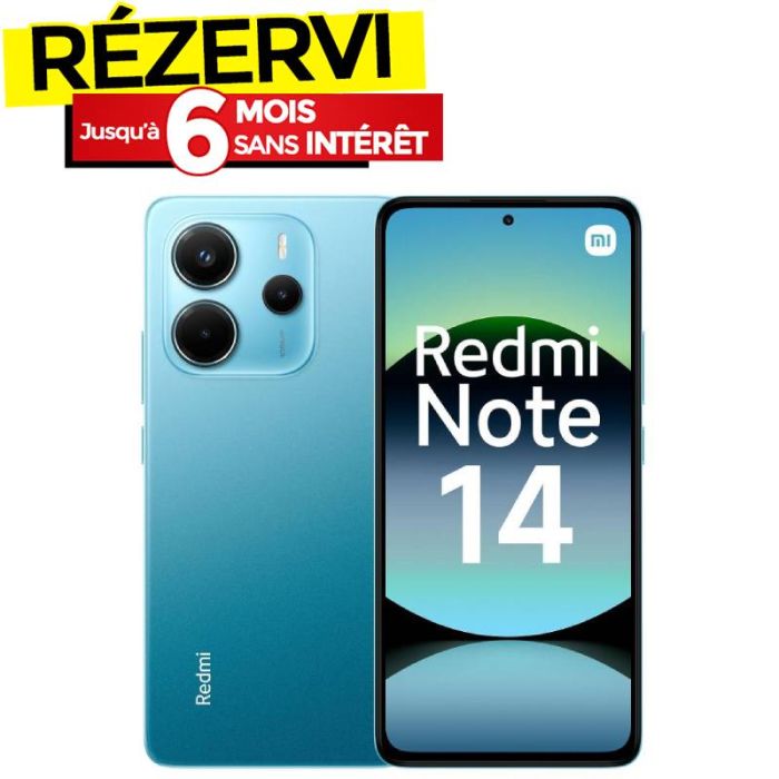 Smartphone Xiaomi Redmi Note 14 4G 8Go 256Go - ocean blue 