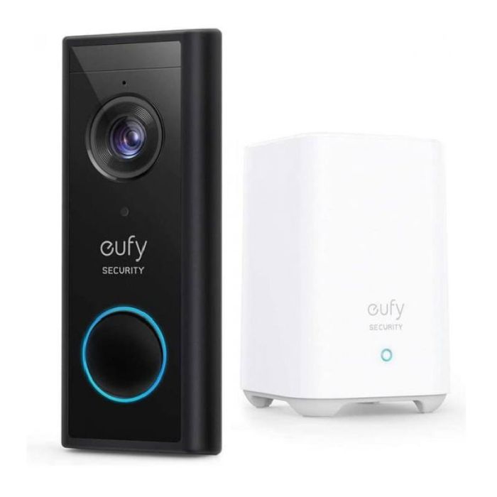 Sonnette à piles Eufy vidéo 2K, kit - Noir (E82101)