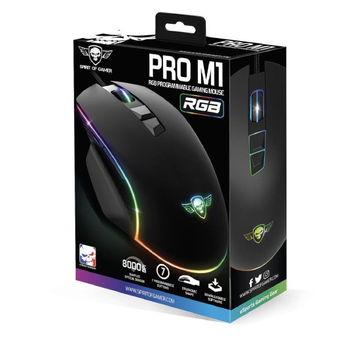 Souris Filaire Gamer SPIRIT OF GAMER PRO-M1 RGB - Noir