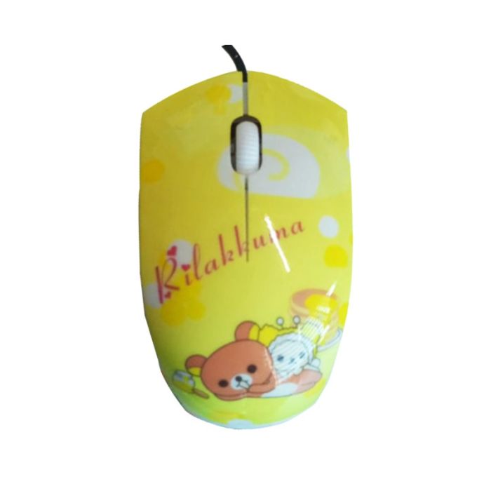 Souris Filaire Miki Mouse Kitty Spongbob - Jaune