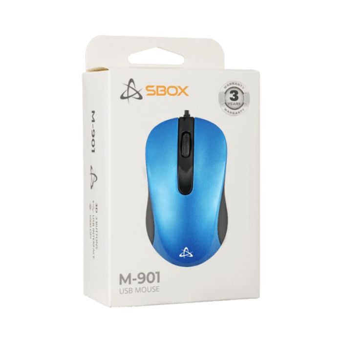 Souris Filaire Optique SBOX M-901 - Bleu