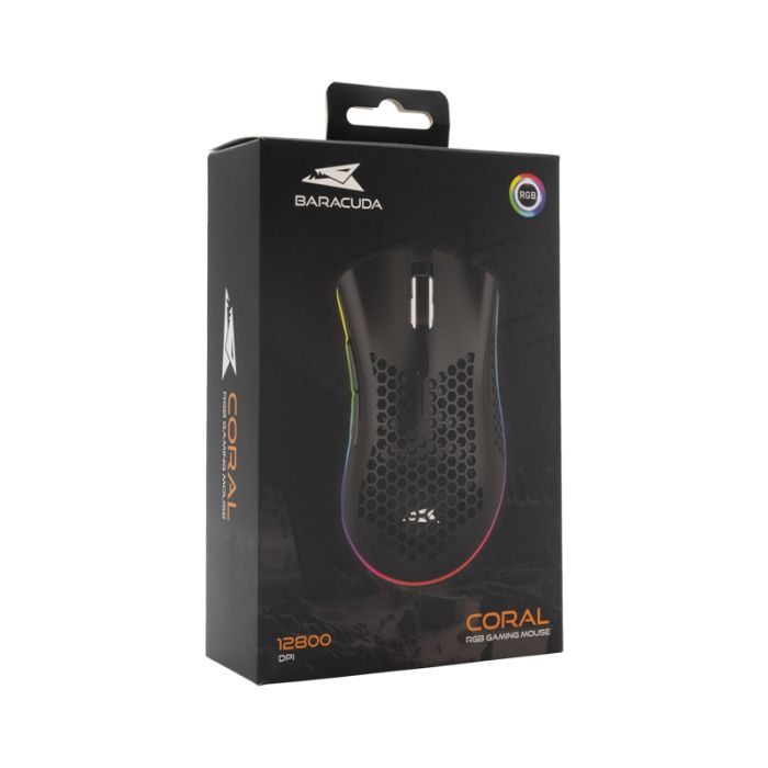 Souris Gamer Filaire BARACUDA CORAL BGM-031 - Noir