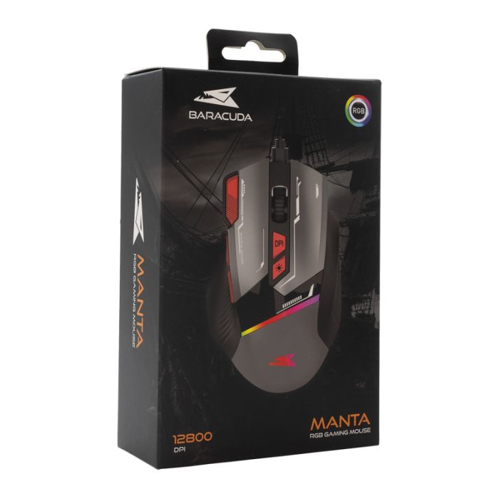 Souris Gamer Filaire BARACUDA MANTA BGM-047 - Gris