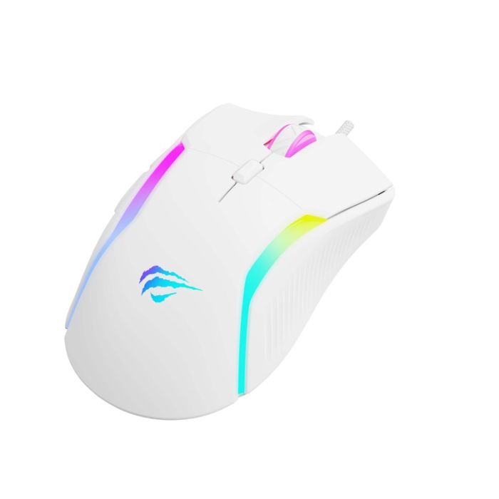 Souris Gamer Filaire Optique HAVIT BACKLIT MS1033 RGB - Blanc