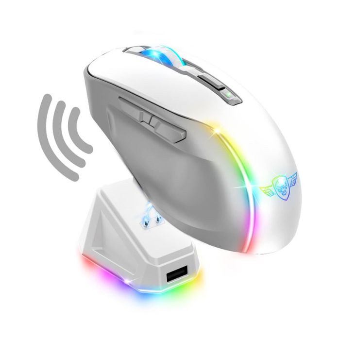 Souris Gamer Sans Fil Spirit of Gamer Elite M50 RGB - Blanc