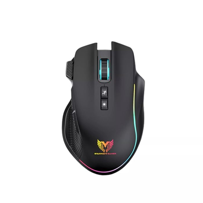 Souris Gamer Sans Fil STAR WAVE GM1076 Rétroéclairage Rainbow - Noir