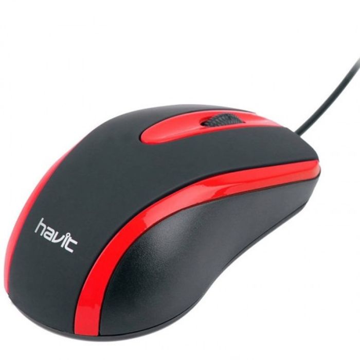 Souris Optique Filaire HAVIT MS753 - Noir&Rouge