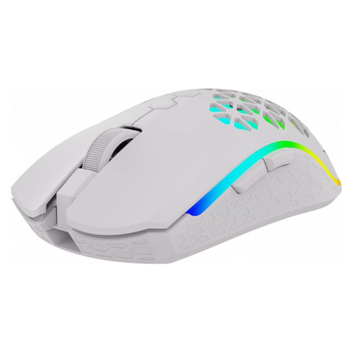 Souris Gamer Double Mode  AQIRYS POLARIS RGB - Blanc 