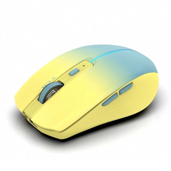 Souris Sans Fil INCA IWM-511RS Rechargeable - Jaune&Bleu