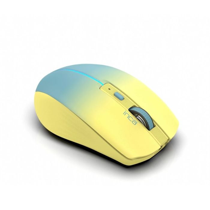 Souris Sans Fil INCA IWM-511RS Rechargeable - Jaune&Bleu