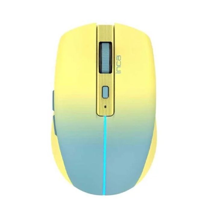 Souris Sans Fil INCA IWM-511RS Rechargeable - Jaune&Bleu