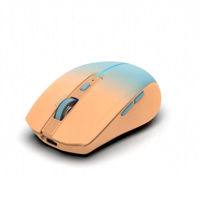 Souris Sans Fil INCA IWM-511RT Rechargeable - Corail&Bleu