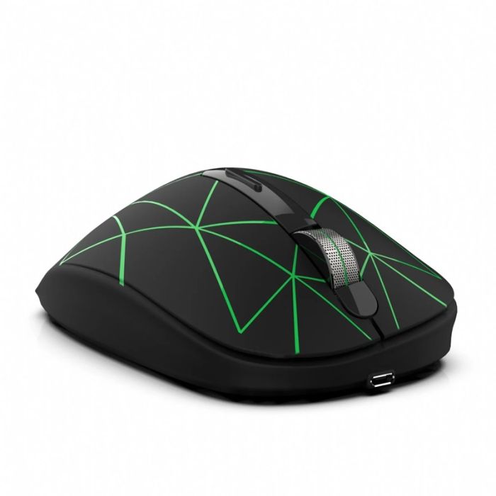 Souris Sans Fil INCA IWM-551 Rechargeable RGB  - Noir&Vert