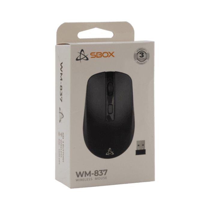 Souris Sans Fil Optique SBOX WM-837 - Noir