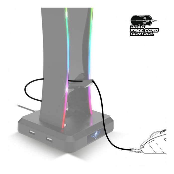 Support de casque SPIRIT OF GAMER STD1 RGB - Noir