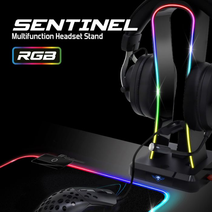 Support de casque SPIRIT OF GAMER STD1 RGB - Noir