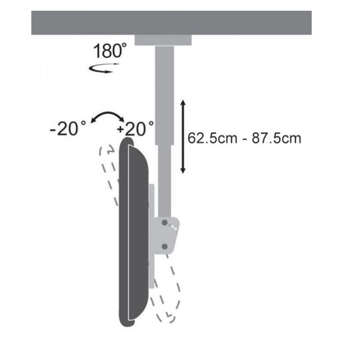 Support De Plafond SBOX Pour TV 23''- 43'' 