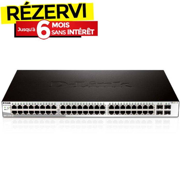 Switch intelligent D-Link 48 ports 10/100/1000Base-T 4 ports 1000Base-T/SFP