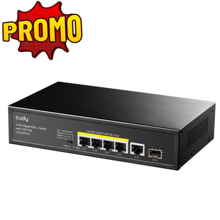 Switch CUDY POE+ Gigabit 5 Ports Avec 1 Port SFP 120w