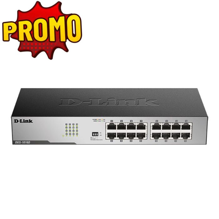 Switch D-LINK 16 Port 10/100/1000 BASE-T Gigabit