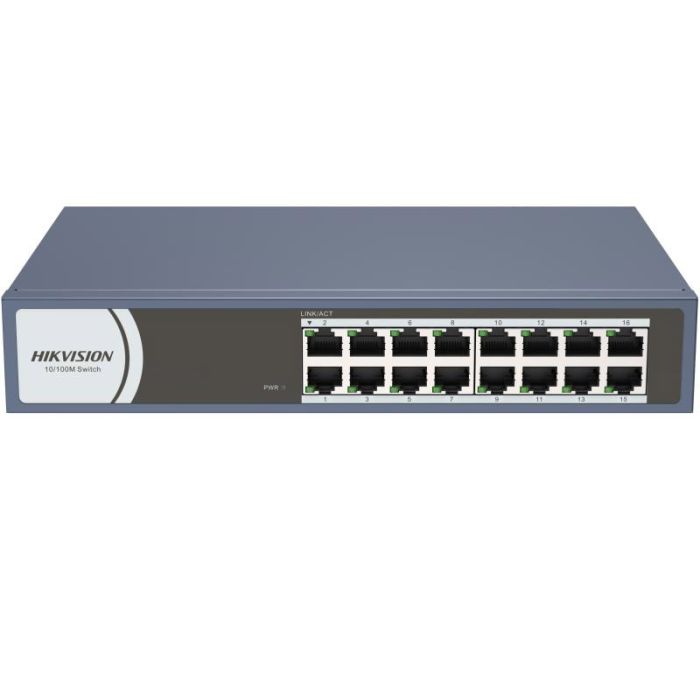 Switch De Bureau HIKVISION 16 Ports 10/100 MBPS - (DS-3E0116R-O)