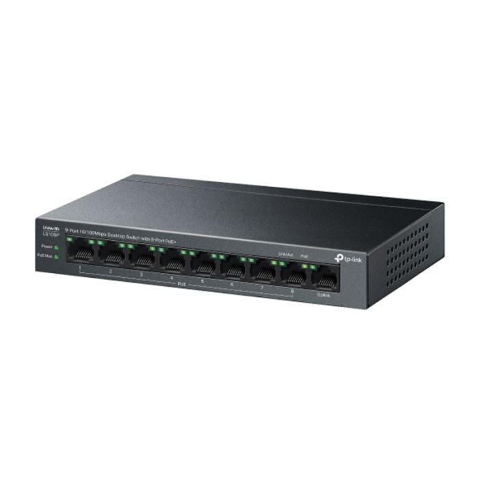 Switch de bureau TP-LINK LS109P 9 ports 10/100 Mbps avec 8 ports PoE+ - (TL-LS109P)