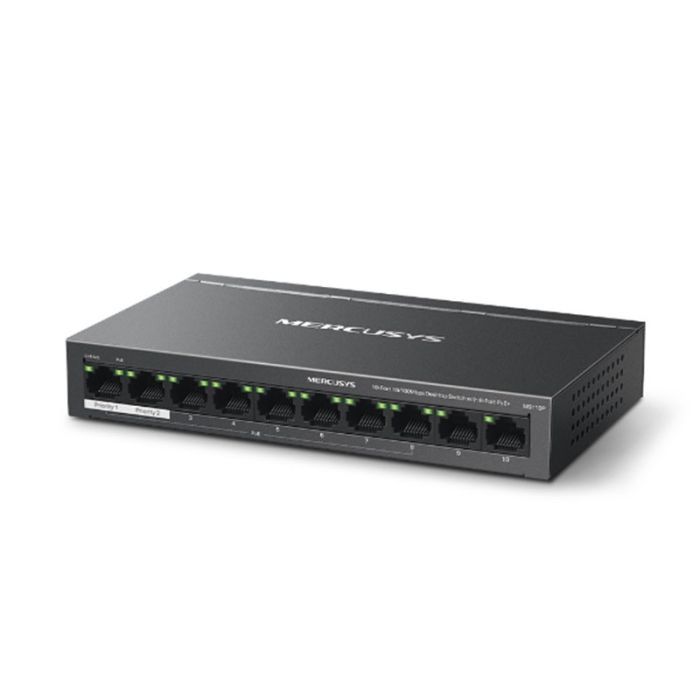 Switch de bureau TP-LINK MERCUSYS 10 Ports /100 MBPS 8 PORTS POE+ BUDGET POE 65W