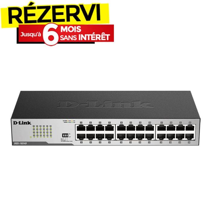 Switch non géré D-LINK 24 port 10/100/1000Base-T gigabit