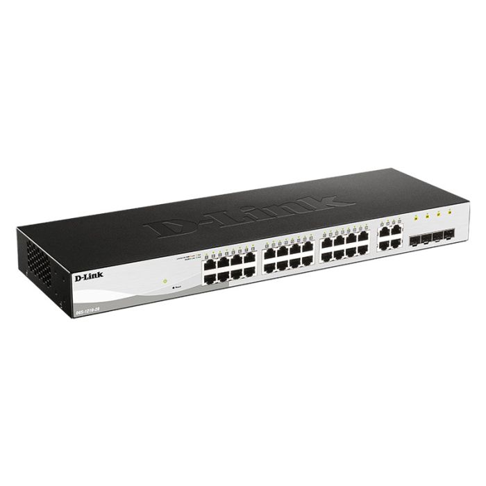 Switch SMART D-LINK 24 ports 10 100 1000 BASE T et 4 SFP 