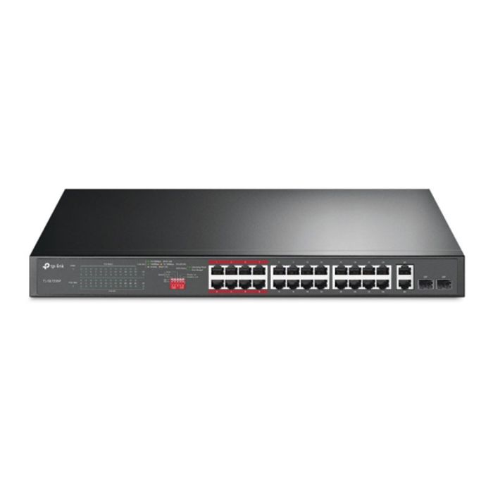 Switch TP-LINK 24 Ports 10/100 MBPS POE+ Avec 2 Ports GIGA 10/100/1000 ET 2 Ports SFP 250W