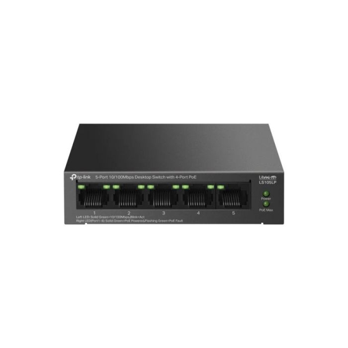 Switch TP-LINK 5 Ports 10/100MBS 4 Ports POE 250M BUDGET POE 41W