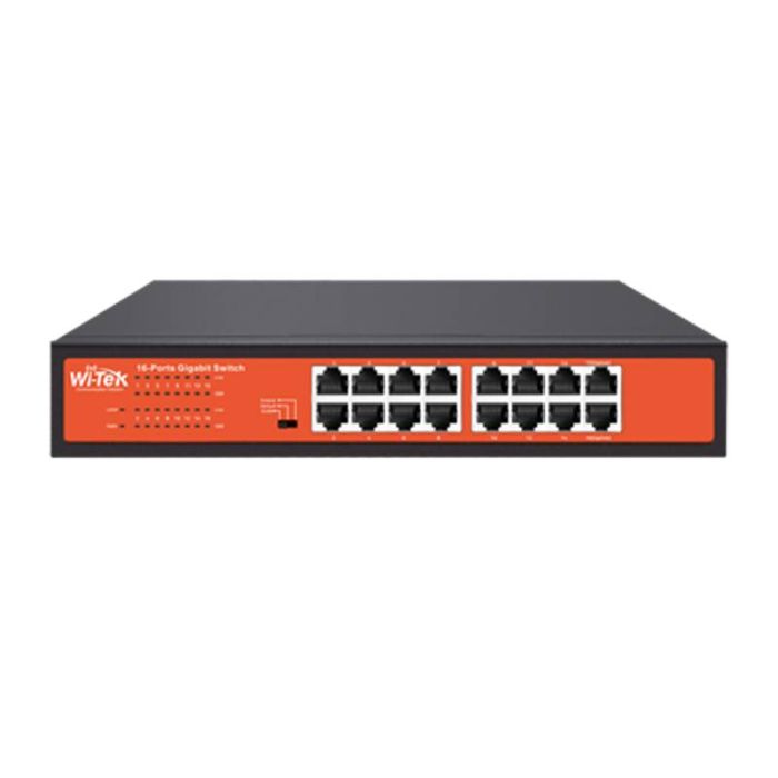 Switch WITEK 14 Ports RJ45 100/1000Mbps avec 2 Ports Uplink RJ45