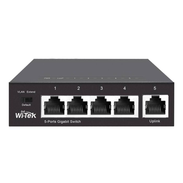 Switch WITEK 4 Ports RJ45 100/1000Mbps avec Uplink